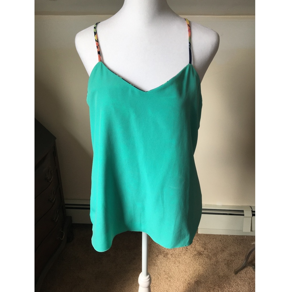 Floral Reversible Sleeveless Tank Top size Medium - Picture 3 of 6